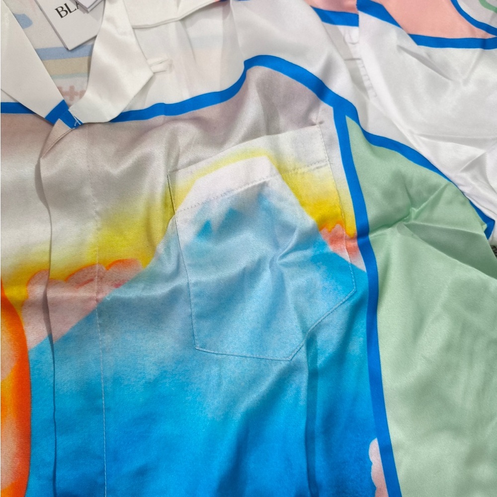 Casa Blanca Men’s Multicolor Graphic Button-Down Shirt - Picture 4 of 8